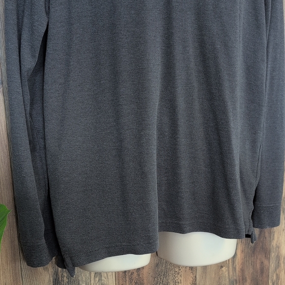 Croft & Barrow Extra Soft Gray Long Sleeve Polo Shirt L          P335 - Picture 3 of 6